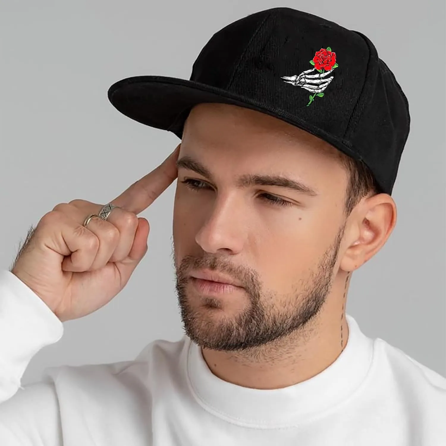 Snapback hat for Men Flat Bill Hats for Men Fitted Baseball Cap Hats