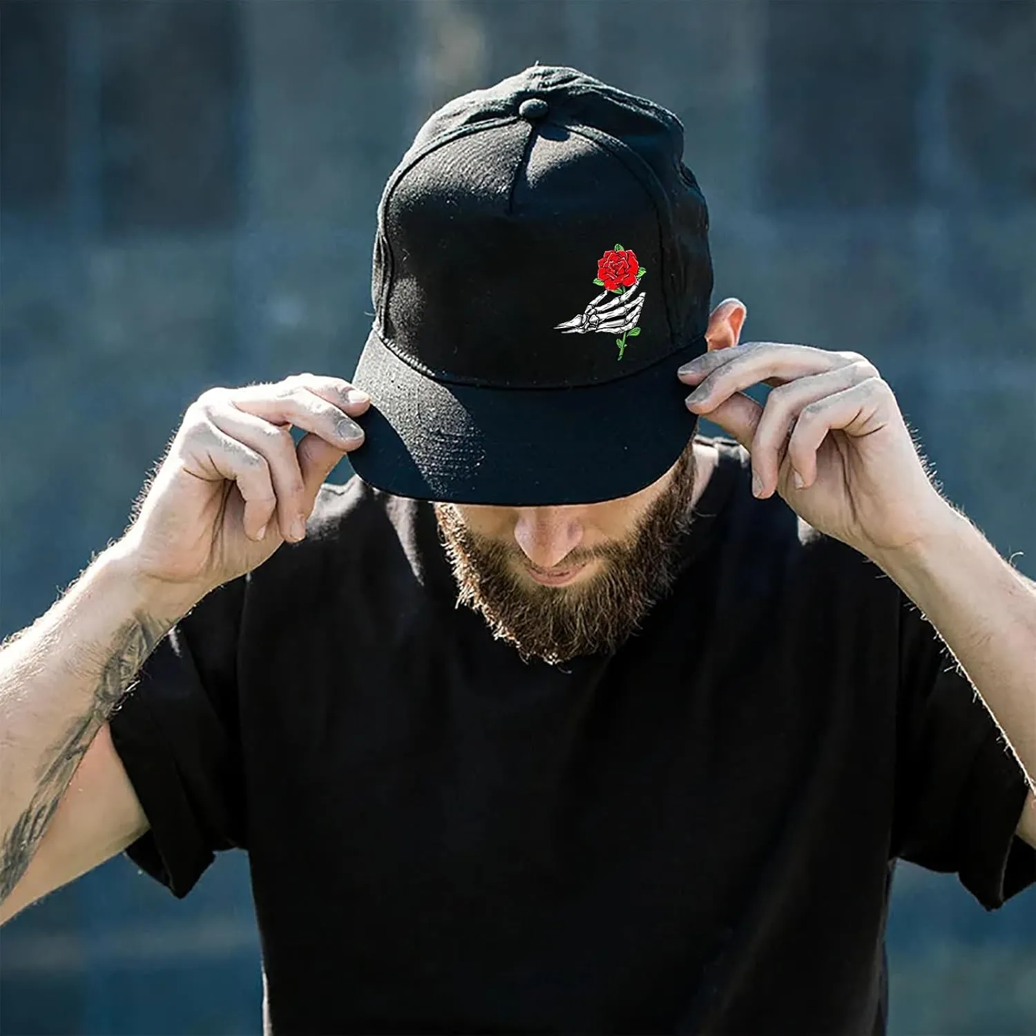 Snapback hat for Men Flat Bill Hats for Men Fitted Baseball Cap Hats