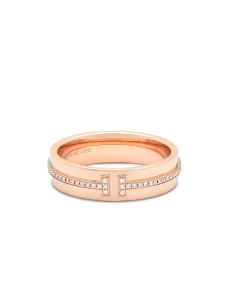 Tiffany & Co. T Diamond Rose Gold Ring Model Number: 60151041