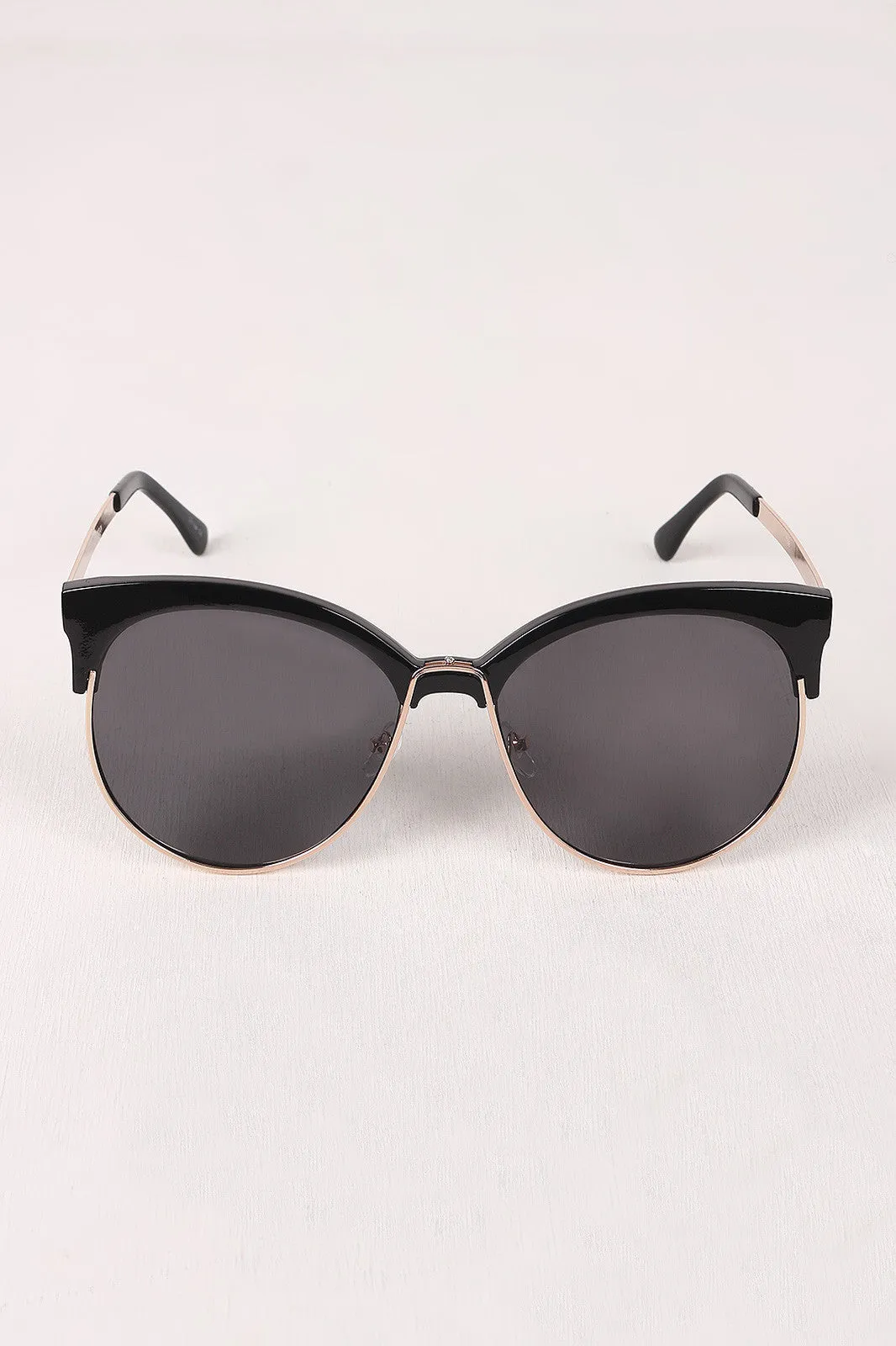 Tinted Round Clubmaster Sunglasses