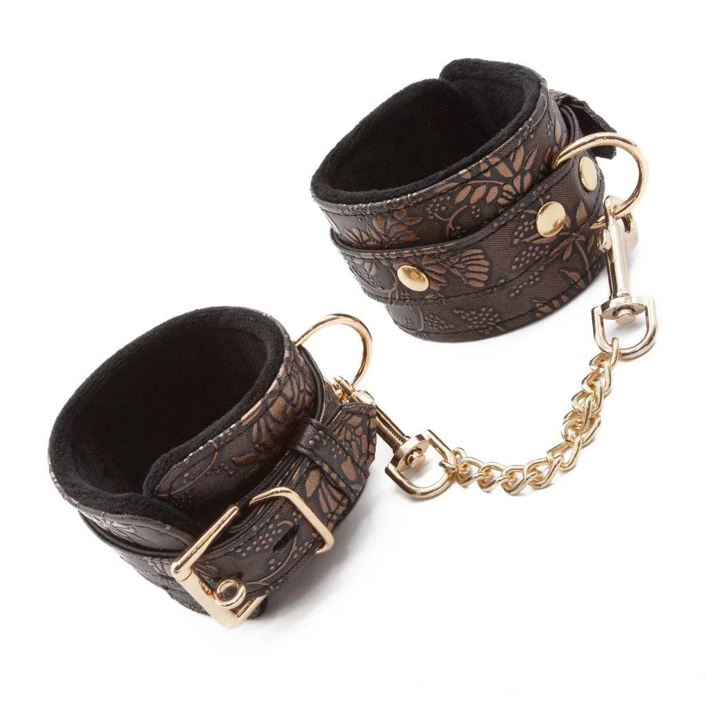 Vegan Floral with Faux Fur Wrist Cuffs
