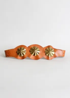Vintage 1950s Leather Studded Cinch Belt
