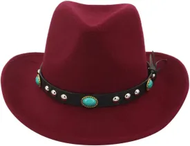 Wide Brim Fedora Hats for Women Men Suede Panama Rancher Hat Pork Pie Jazz Hat Men Fall Winter Panama Hat