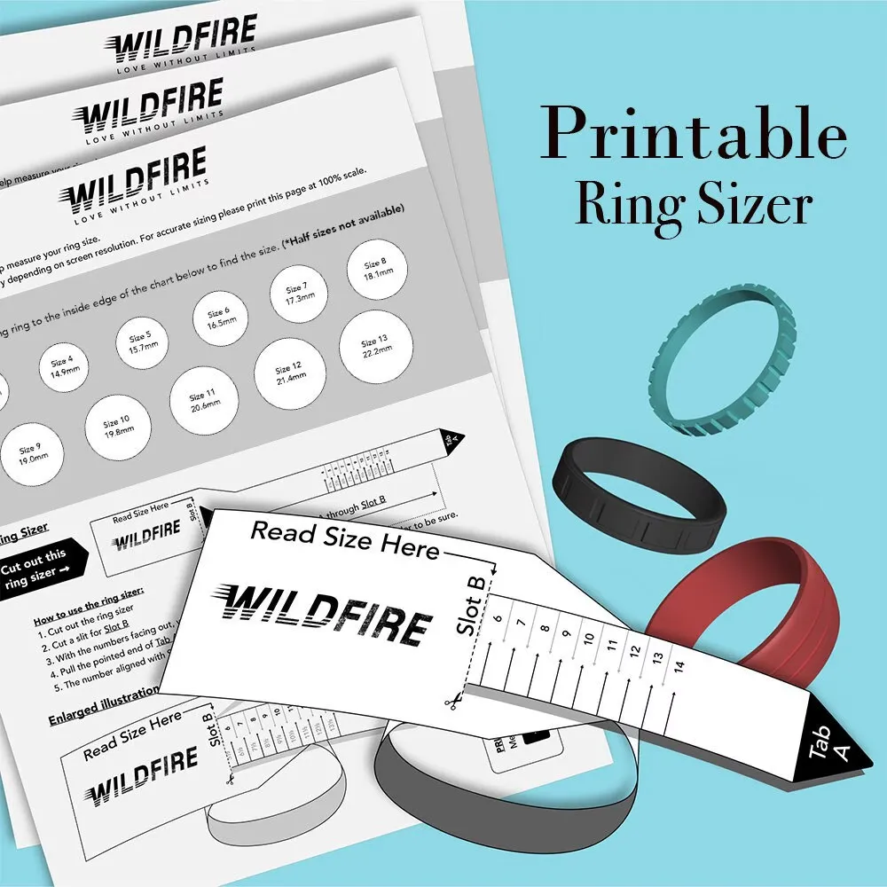 WildFire Beveled Silicone Ring   Ring Box