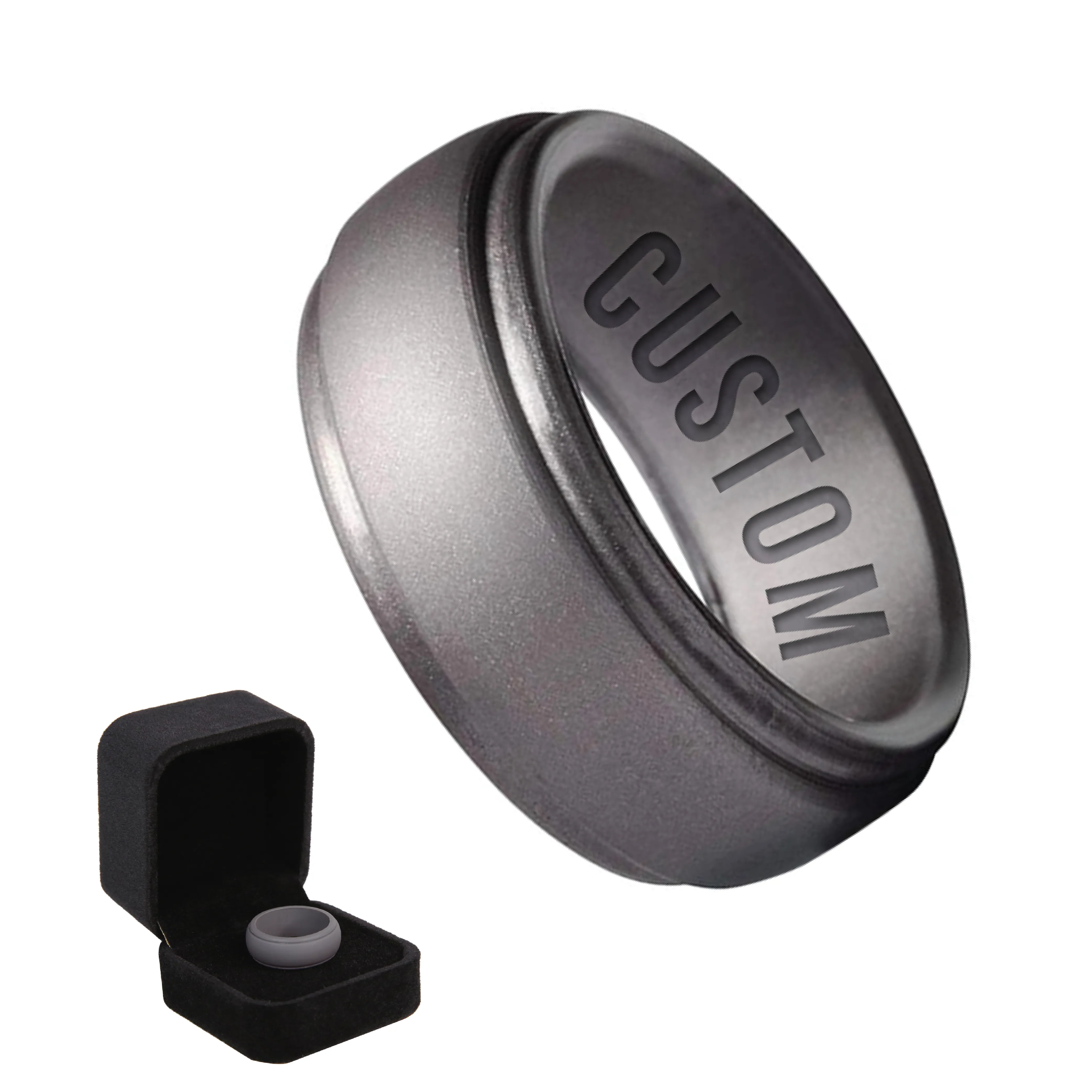 WildFire Beveled Silicone Ring   Ring Box