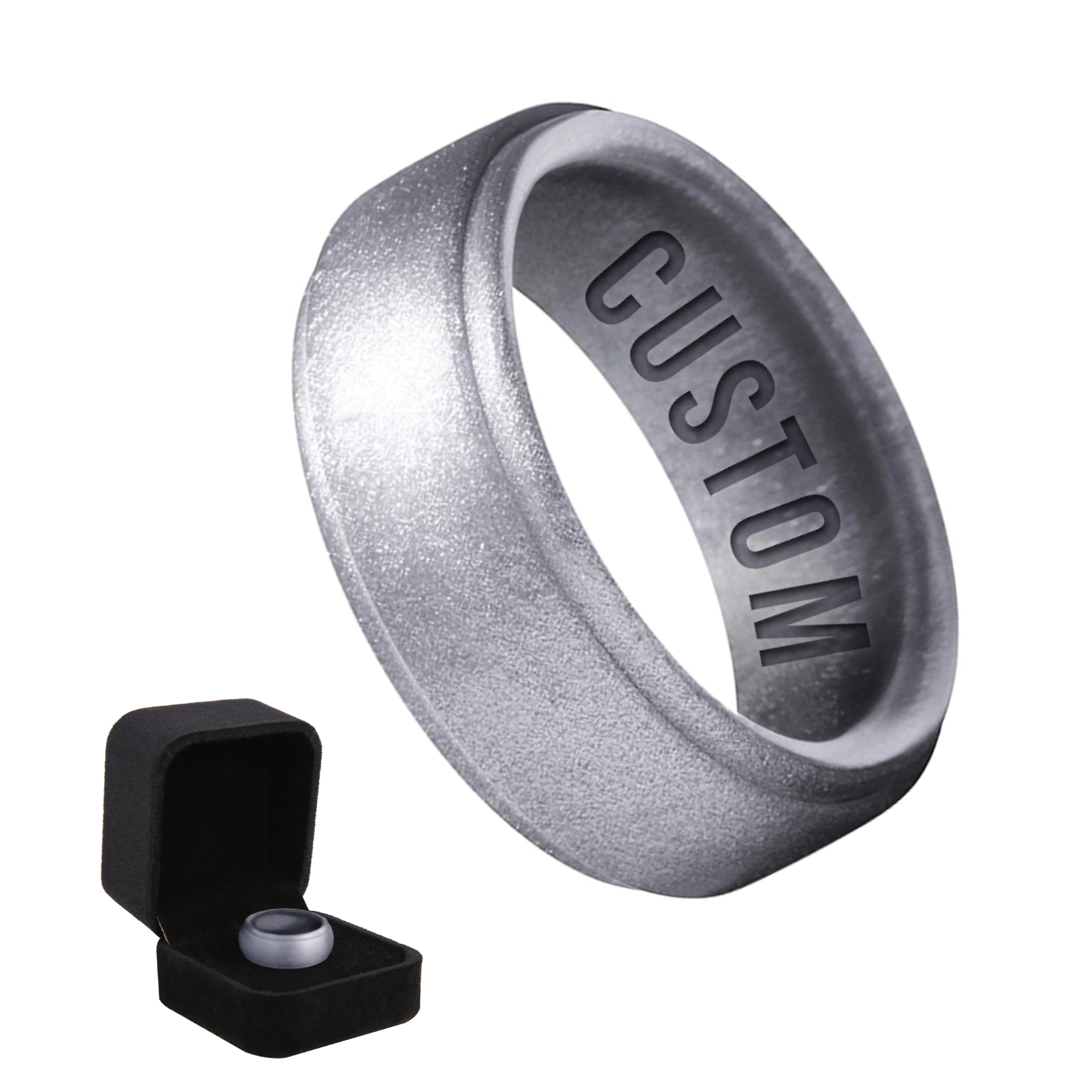 WildFire Beveled Silicone Ring   Ring Box