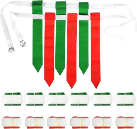 WYZworks 12 Player Adjustable Flag Football Youth/Adult Set, 3 Flags per Belt, Side Release Buckle, 36 Flags, 6 v 6 Set