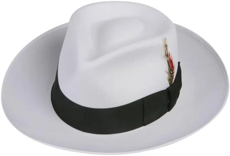 Zoot Fedora Hat in Black with White Band (Boys Small - 20.25")